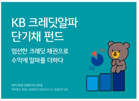 엄선한 크레딧 채권을 편입한 KB 크레딧 알파 단기채 펀드.